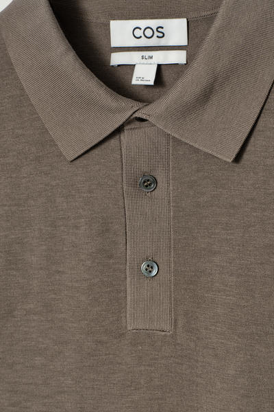 COS ニットシルクポロシャツ