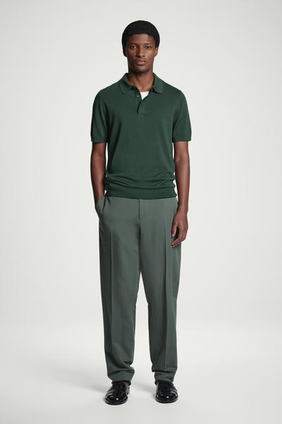 COS ニットシルクポロシャツ