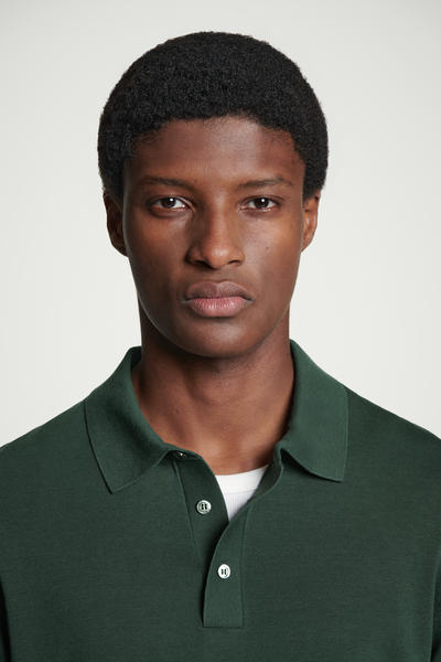 COS ニットシルクポロシャツ