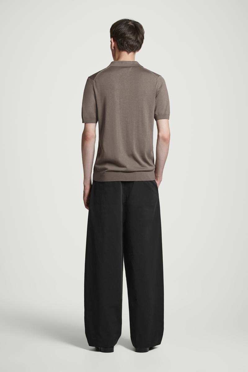 COS ニットシルクポロシャツ