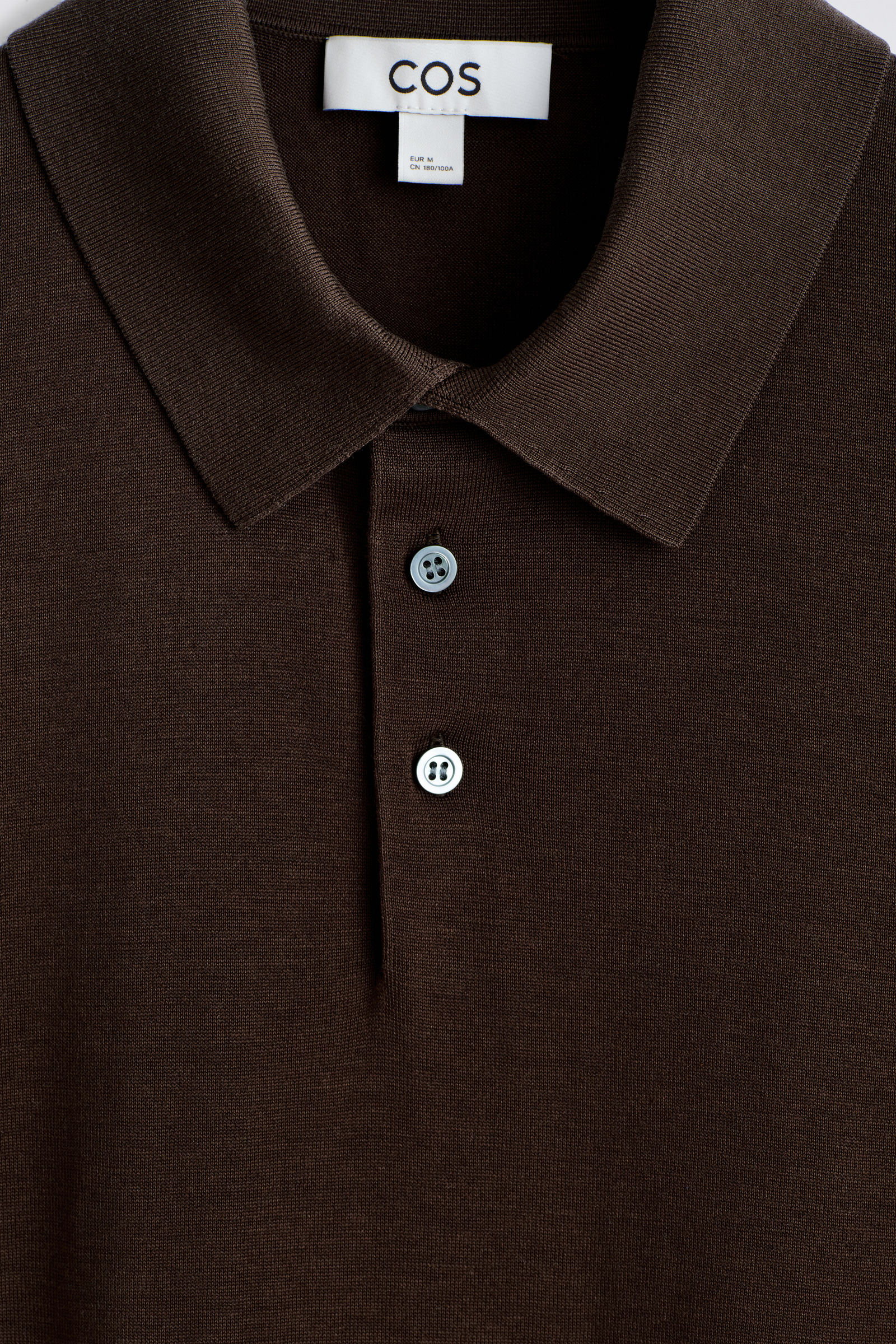 SLIM KNITTED SILK POLO SHIRT スリムニットシルクポロシャツ ブラウン