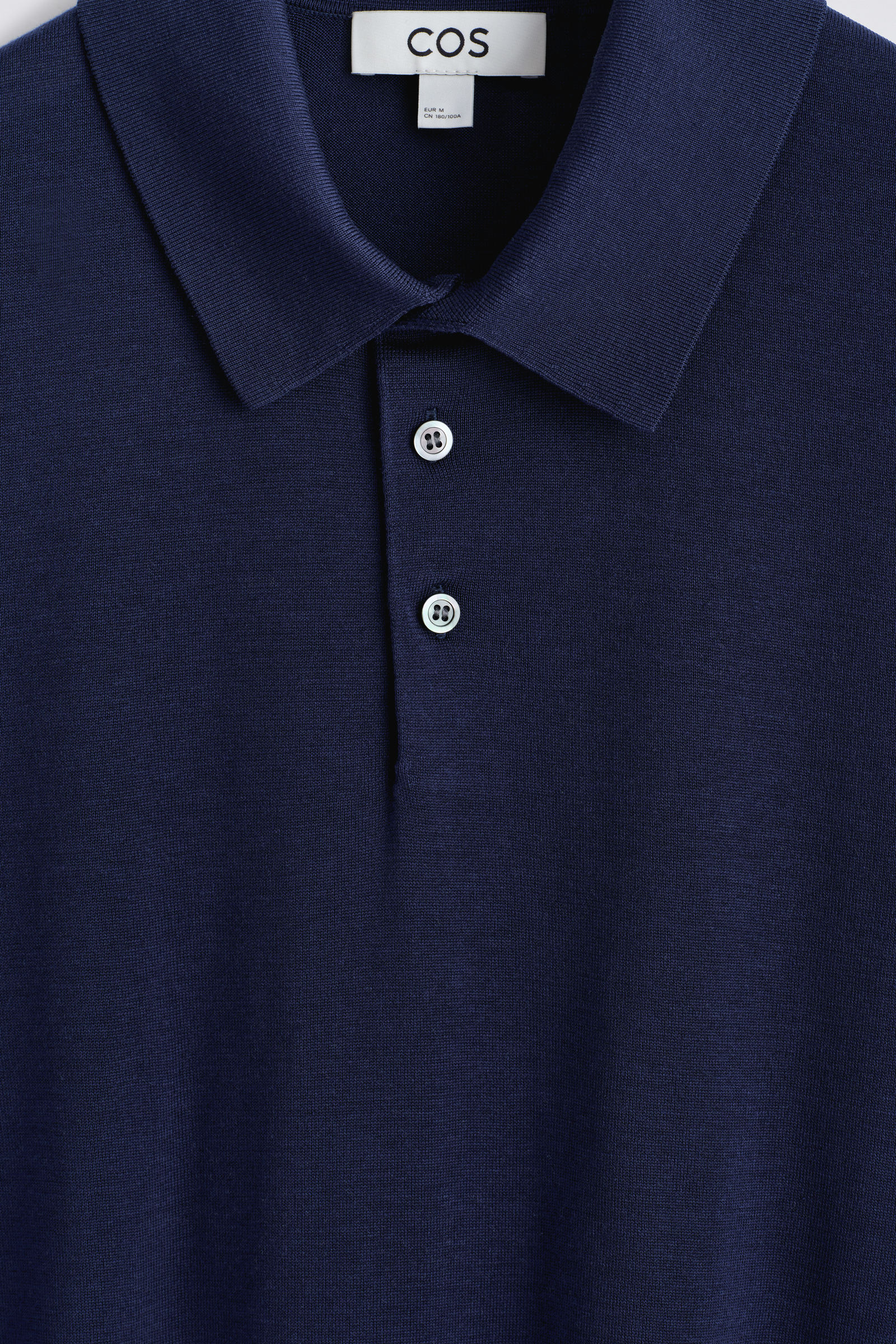SLIM KNITTED SILK POLO SHIRT スリムニットシルクポロシャツ ブルー