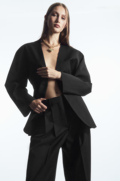 COS ワイドレッグ テーラード ウールパンツ