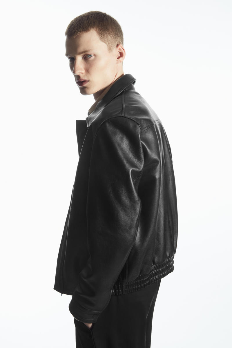 LEATHER BLOUSON JACKET