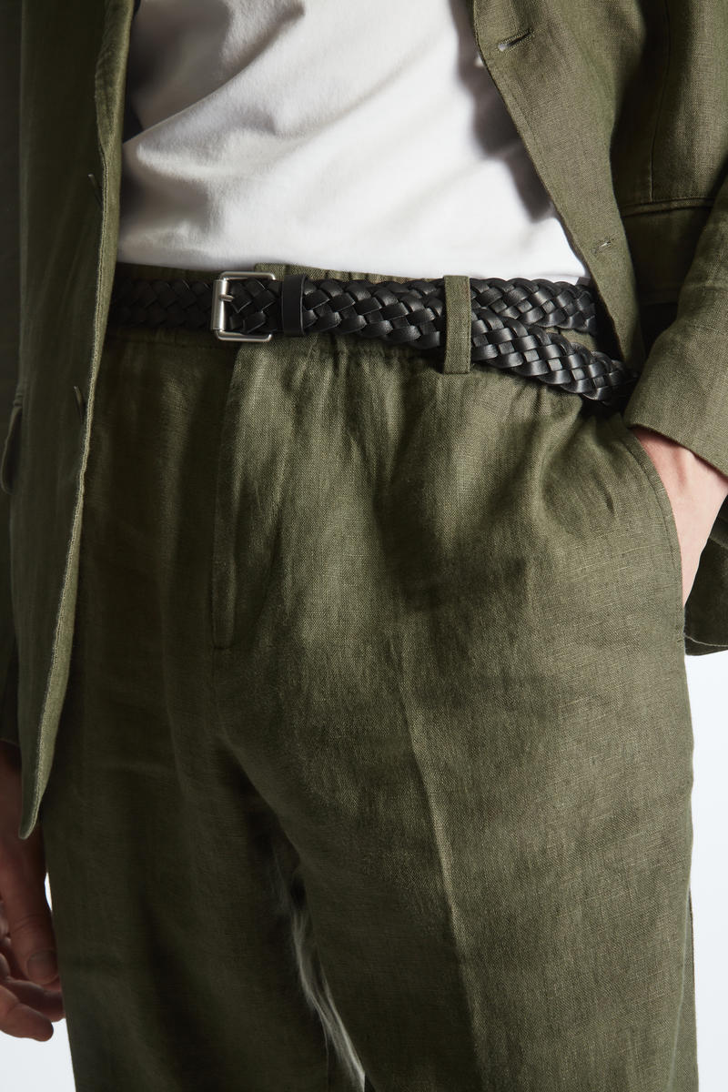 WOVEN LEATHER BELT メッシュレザーベルト ブラック｜COS コス 公式