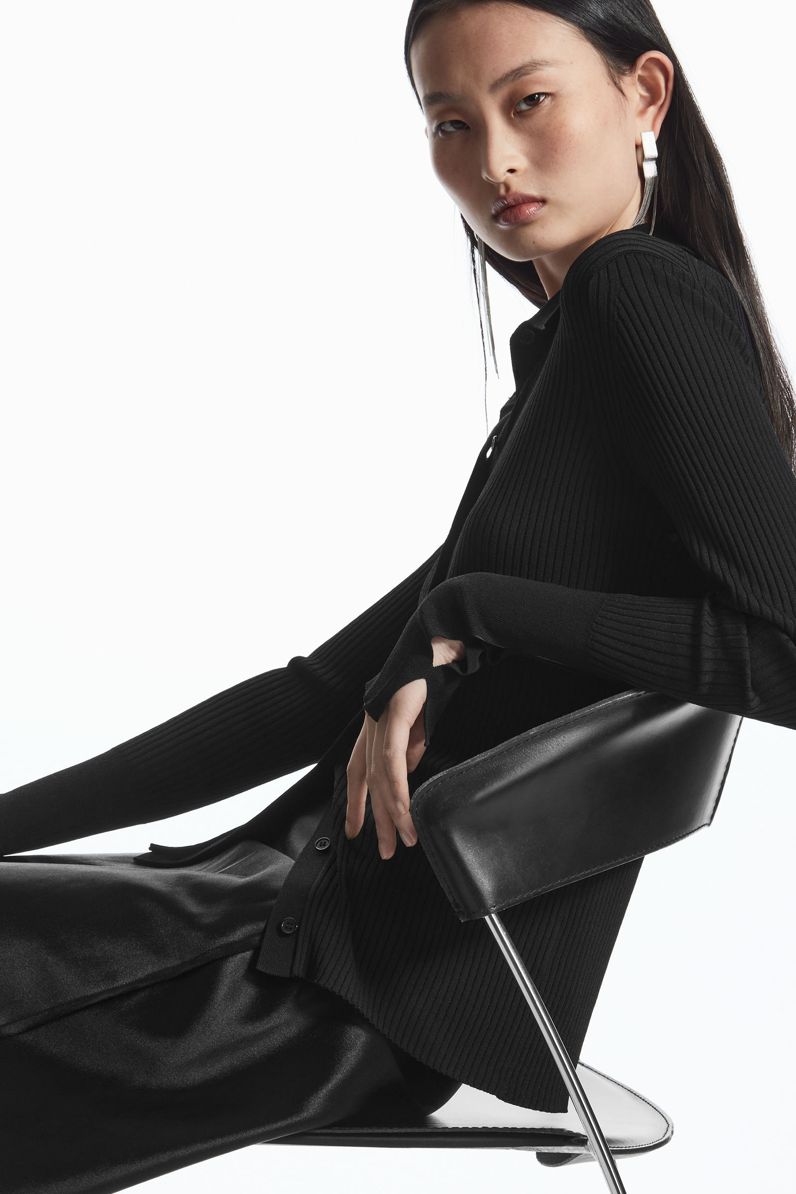 eaphi RIB CUFFS CARDIGAN リブ カフス カーディガン