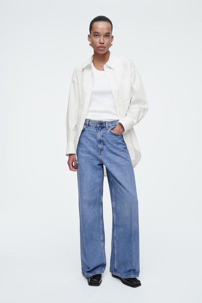 WIDE-LEG HIGH-RISE FULL-LENGTH JEANS ワイドレッグハイライズフル