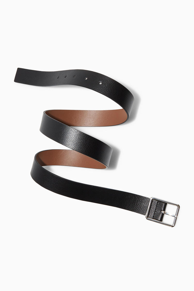 REVERSIBLE LEATHER BELT リバーシブルレザーベルト ブラック/ブラウン