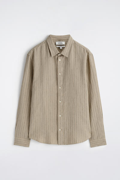 COS カーブヘム リネンシャツ