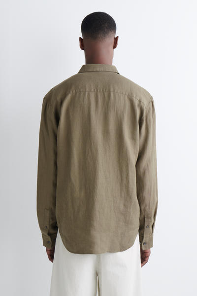 COS カーブヘム リネンシャツ