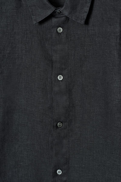 COS カーブヘム リネンシャツ