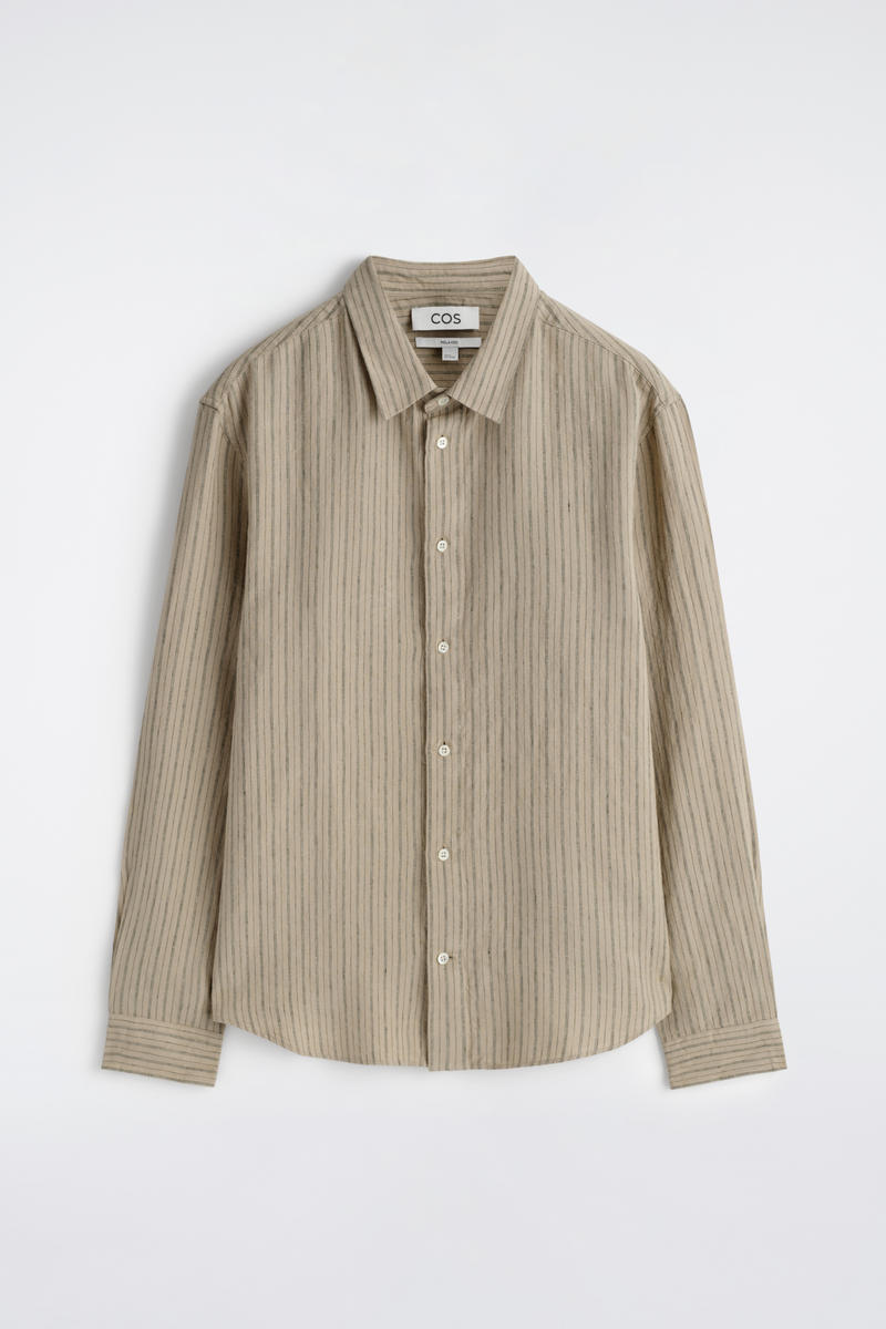 COS カーブヘム リネンシャツ