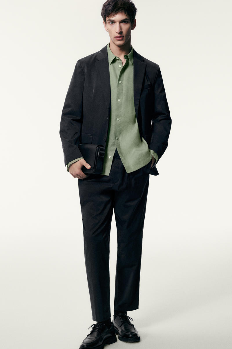 COS カーブヘム リネンシャツ