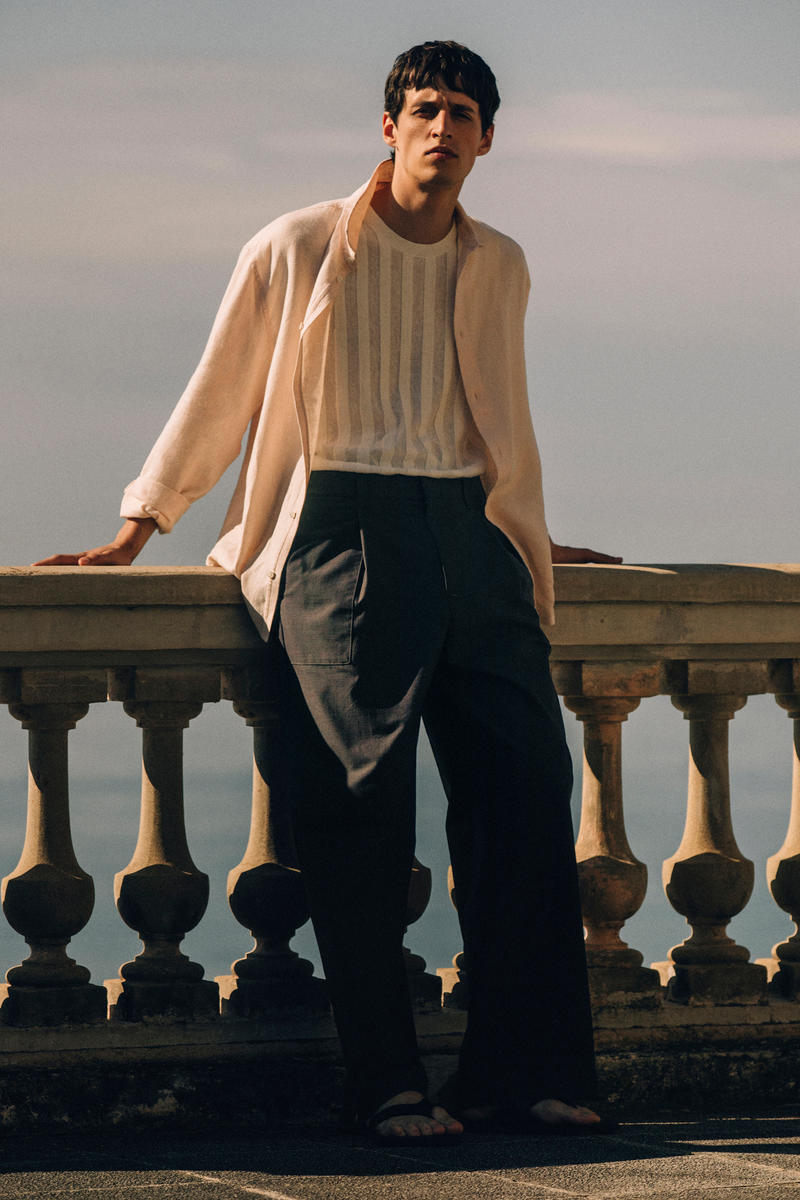 COS カーブヘム リネンシャツ