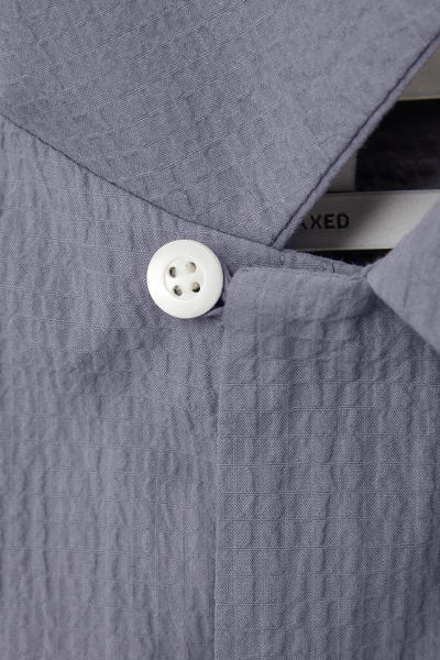 COS 半袖コットンシアサッカーシャツ