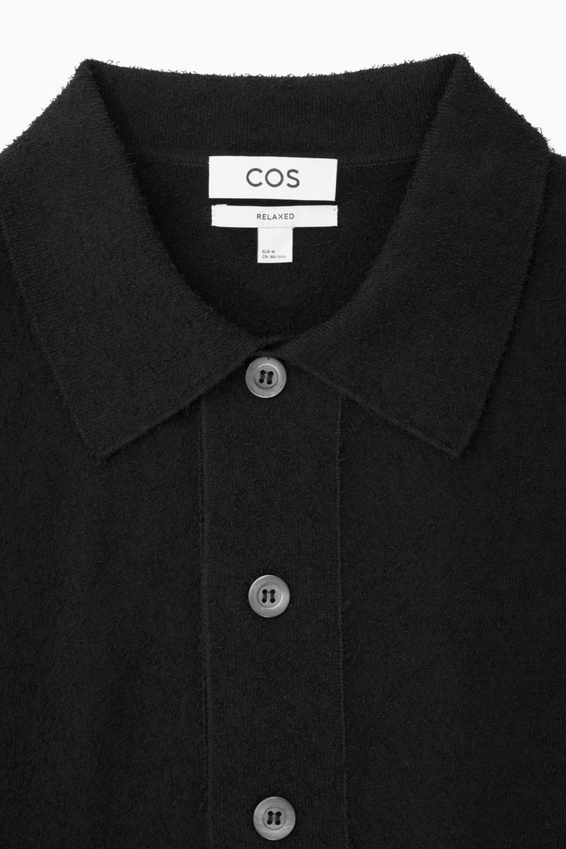 HAIRY-KNIT OVERSHIRT ニットオーバーシャツ ブラック｜COS コス 公式