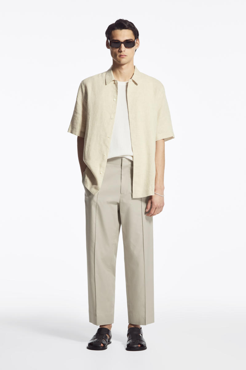 COS 半袖リネンシャツ