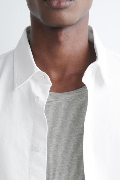 COS スクープネック リブニットタンクトップ