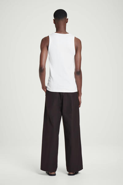 COS スクープネック リブニットタンクトップ