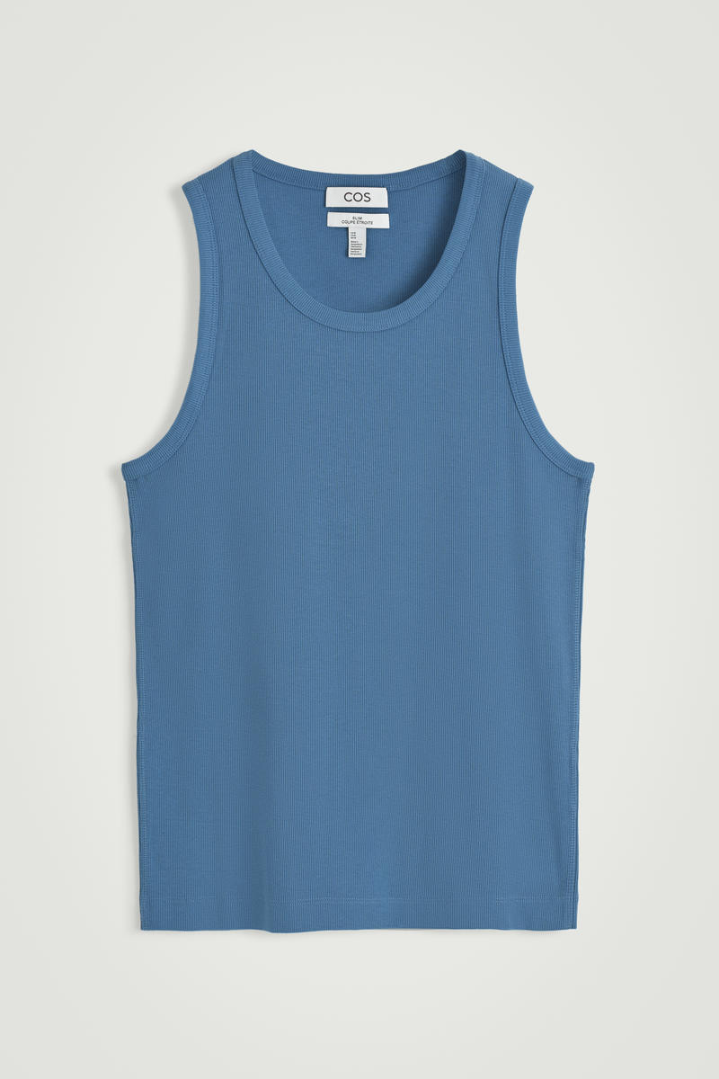 COS スクープネック リブニットタンクトップ