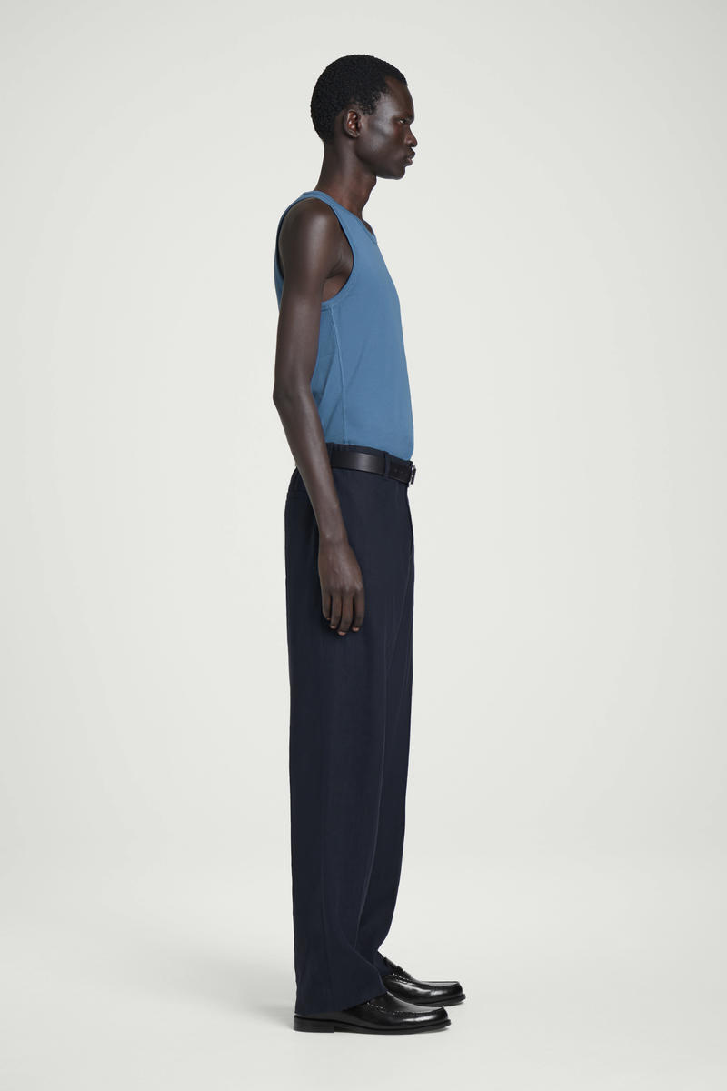 COS スクープネック リブニットタンクトップ