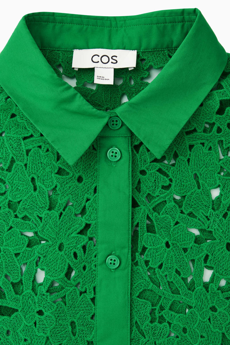SHORT-SLEEVED BRODERIE ANGLAISE SHIRT エンブロイダリー半袖シャツ 