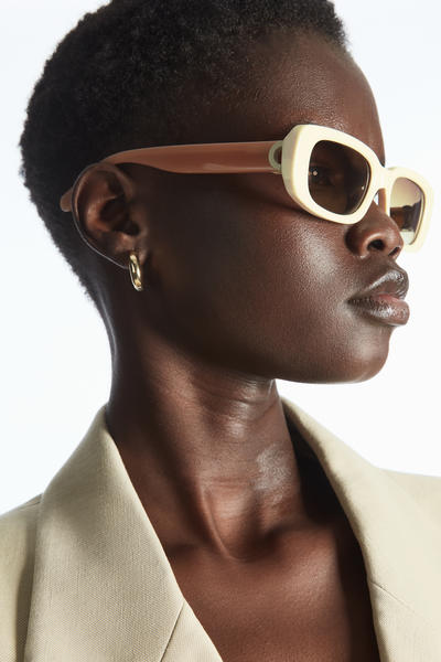 COS レクタングルアセテートサングラス