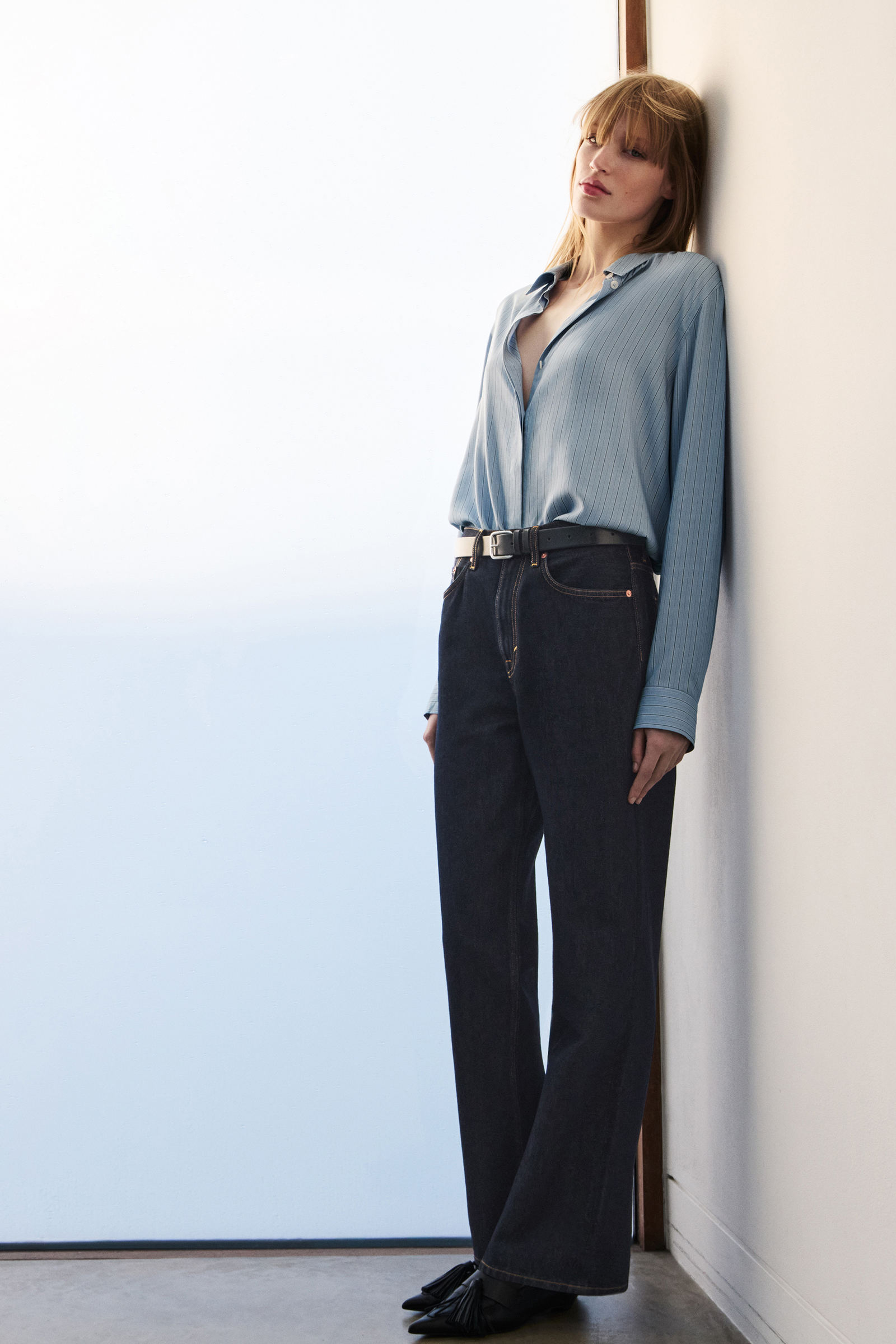 COLUMN JEANS - STRAIGHT COLUMN JEANS - ストレート ダークブルー