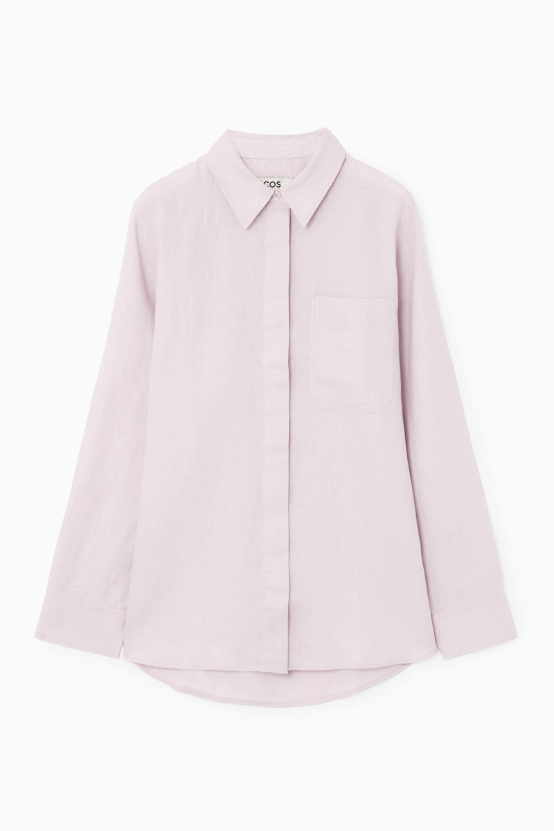 COS オーバーサイズリネンシャツ