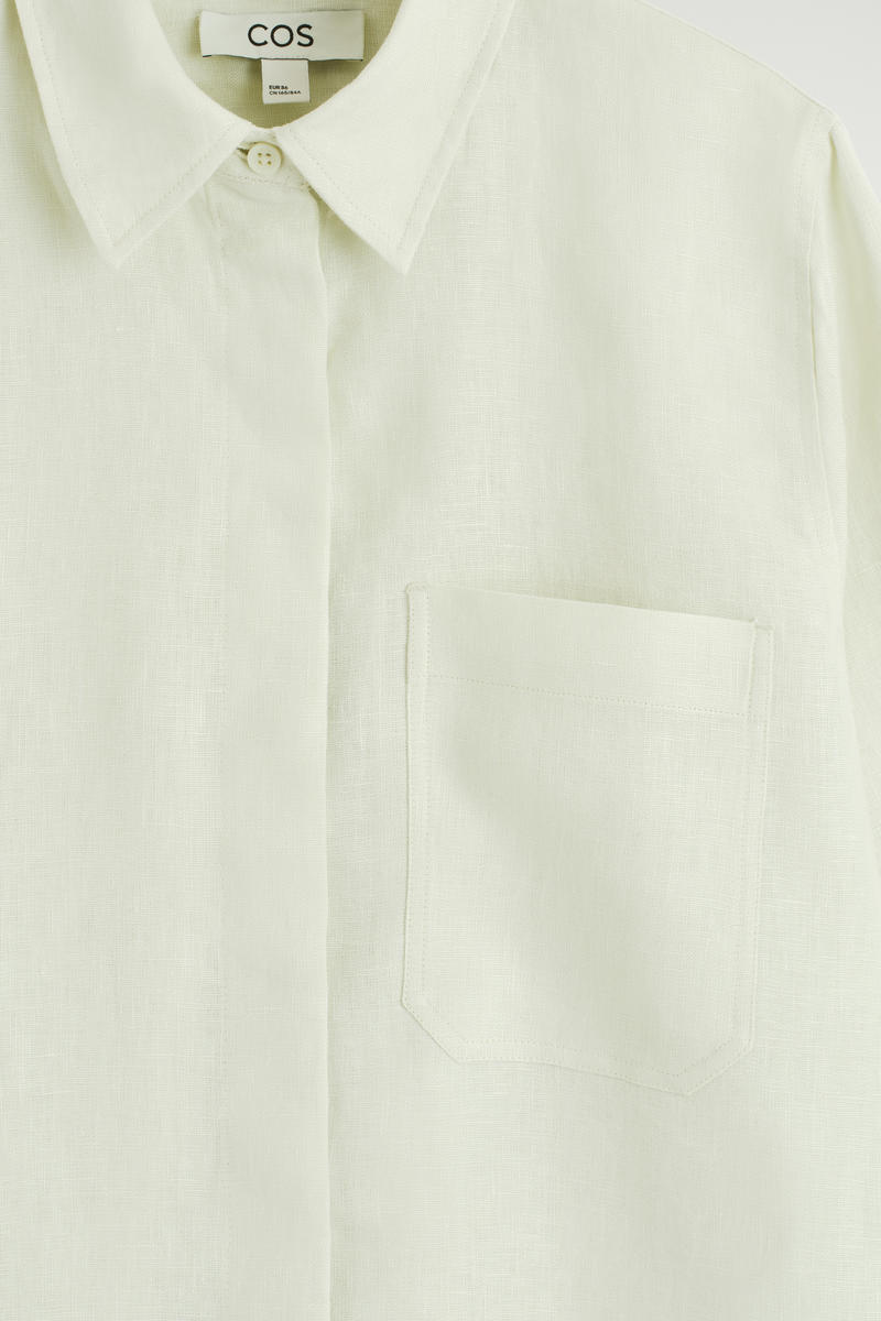 COS オーバーサイズリネンシャツ