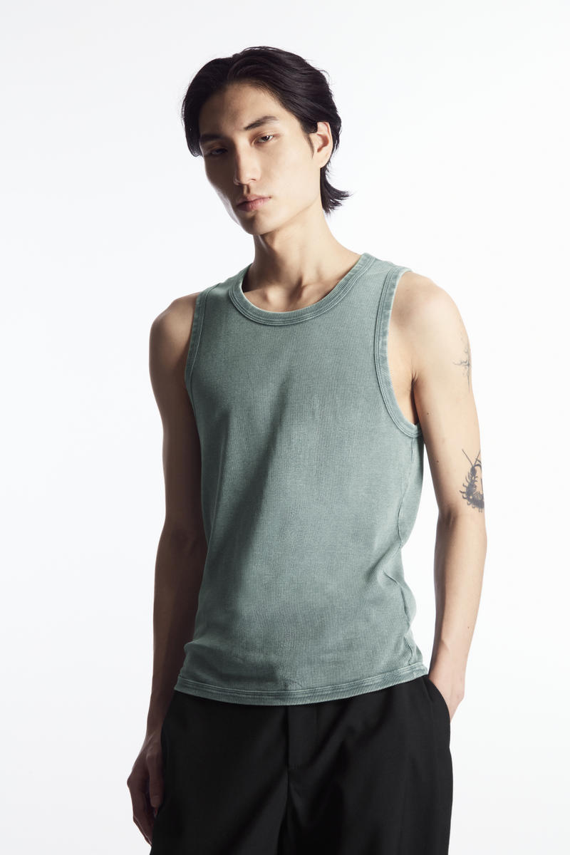Bitcoin Paris Green: Snow Washed Tank Top