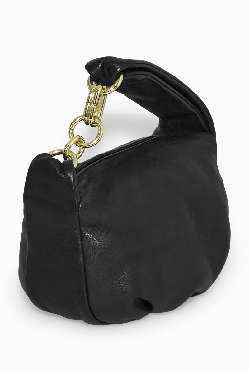 MICRO LEATHER CHAIN BAG マイクロサッチェル ベルトバッグ ブラック