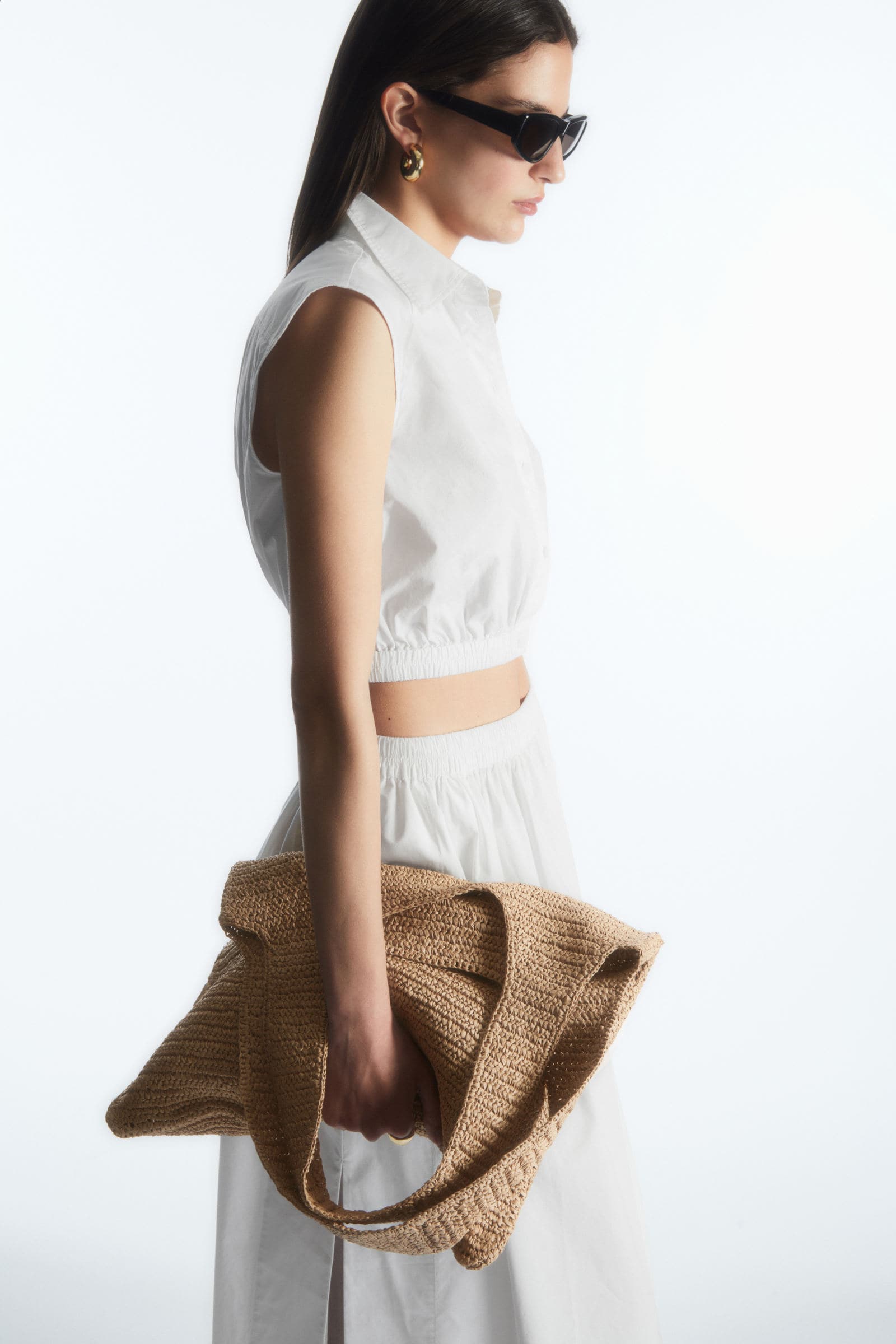 RAFFIA SHOULDER BAG ラフィアショルダーバッグ ベージュ / オレンジ