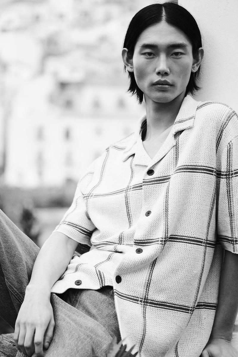 ココ RELAXED-FIT PLAID SHIRT リラックスフィット チェックシャツ ホワイト