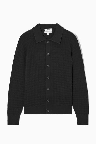 COS テクスチャードニットカーディガン