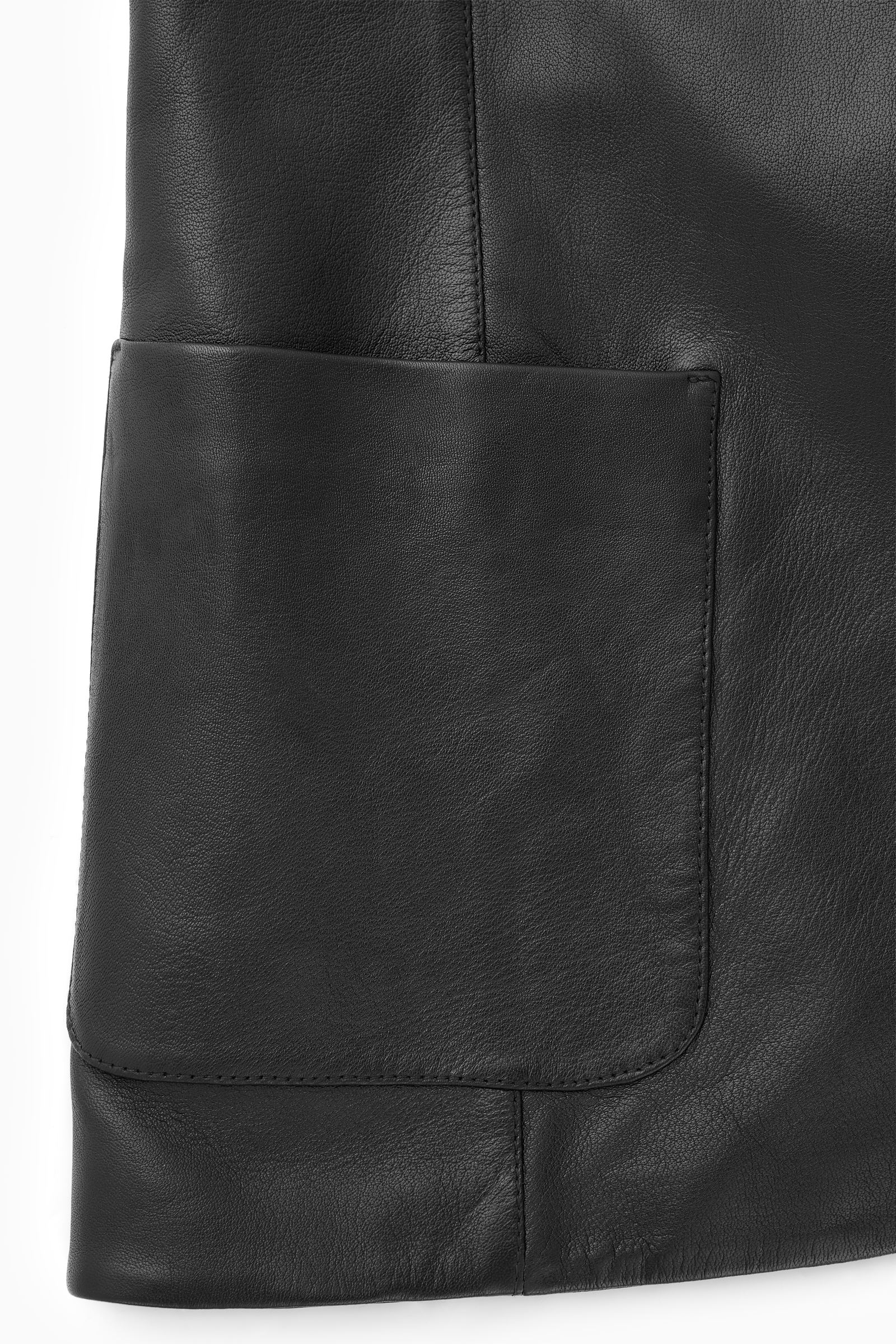 ASYMMETRIC LEATHER HYBRID VEST アシンメトリーレザーベスト ブラック 