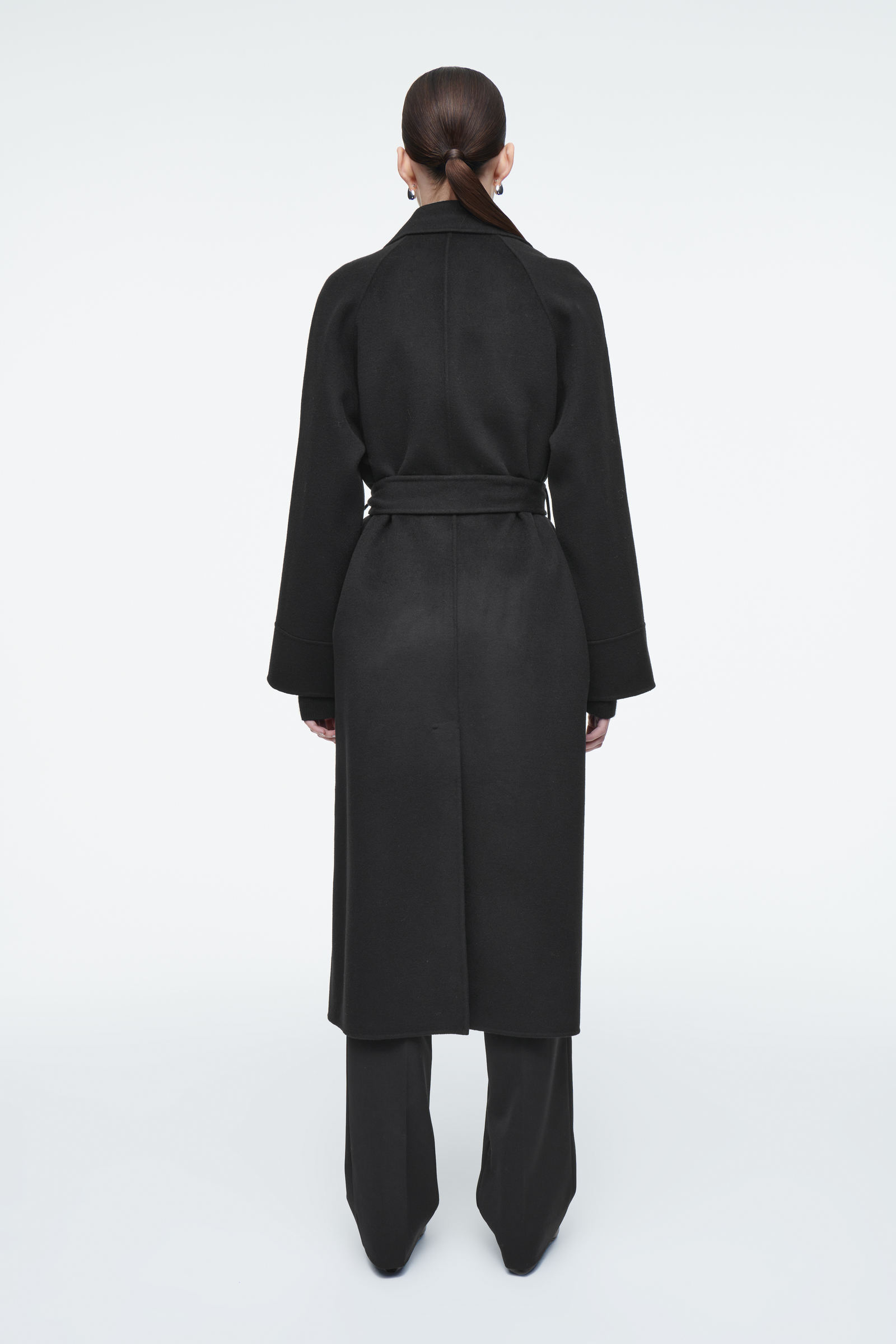DOUBLE-FACED WOOL BELTED COAT ベルト付きダブルフェイスウールコート