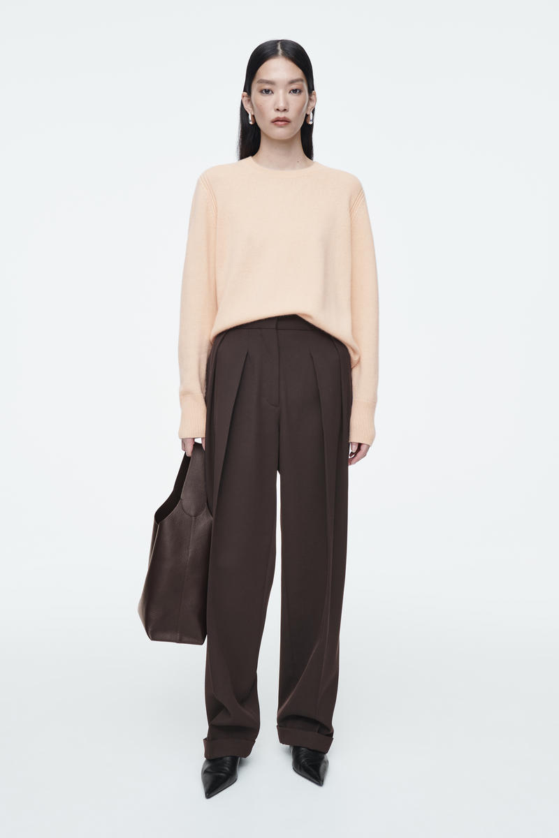 PURE CASHMERE JUMPER ピュアカシミヤセーター アプリコット｜COS コス