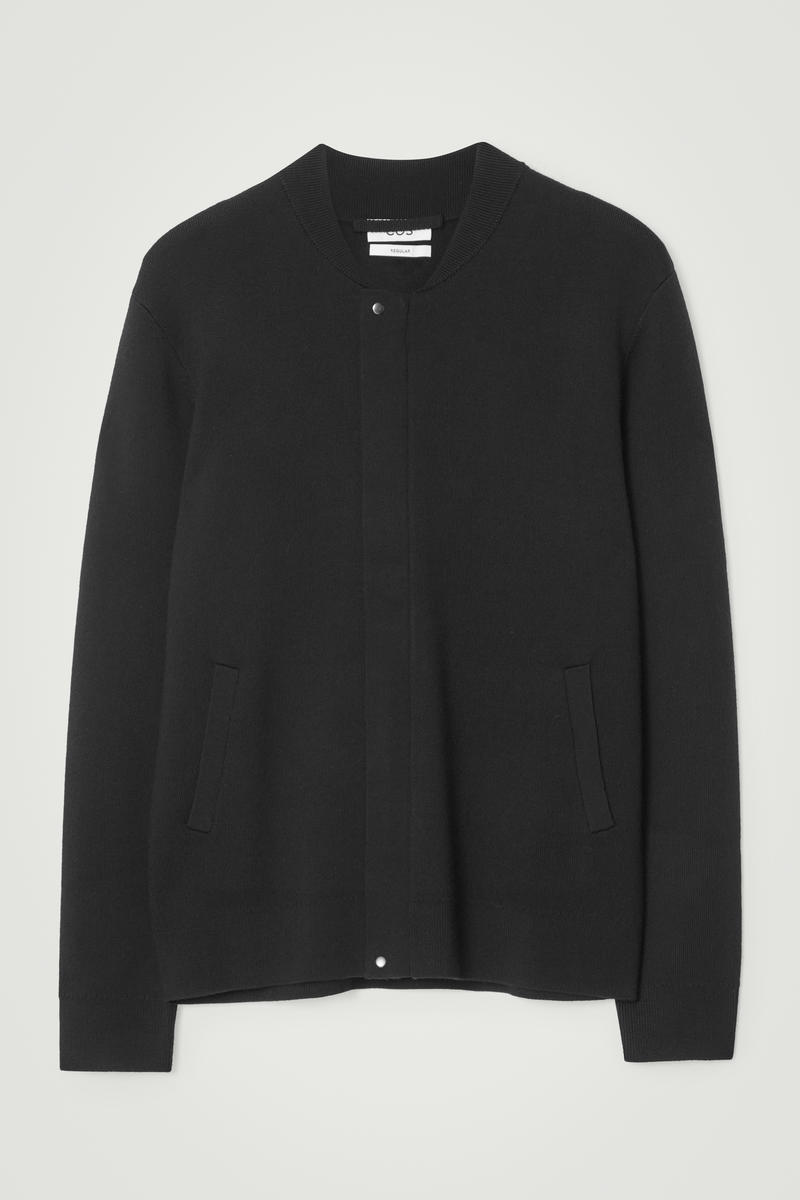 KNITTED WOOL BOMBER JACKET ニットウールボンバージャケット｜COS 