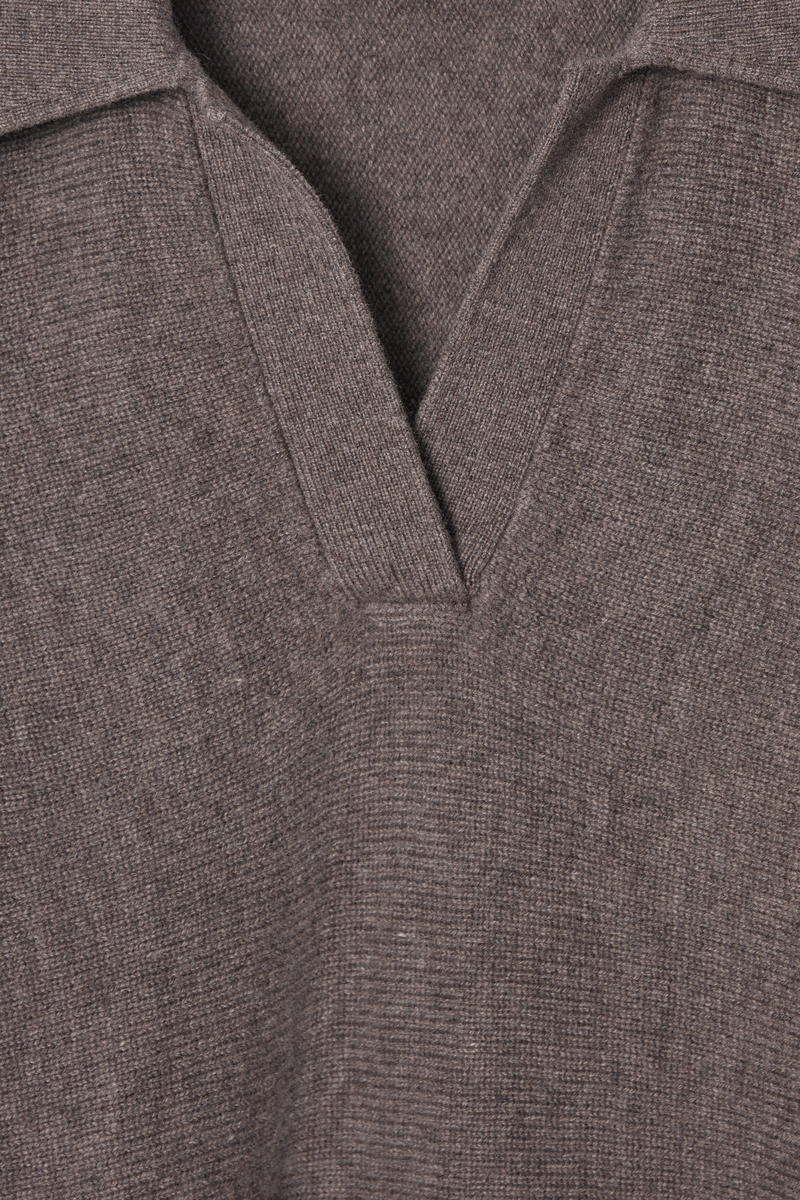 BATWING-SLEEVE WOOL POLO JUMPER バットウィングスリーブ ウールポロ