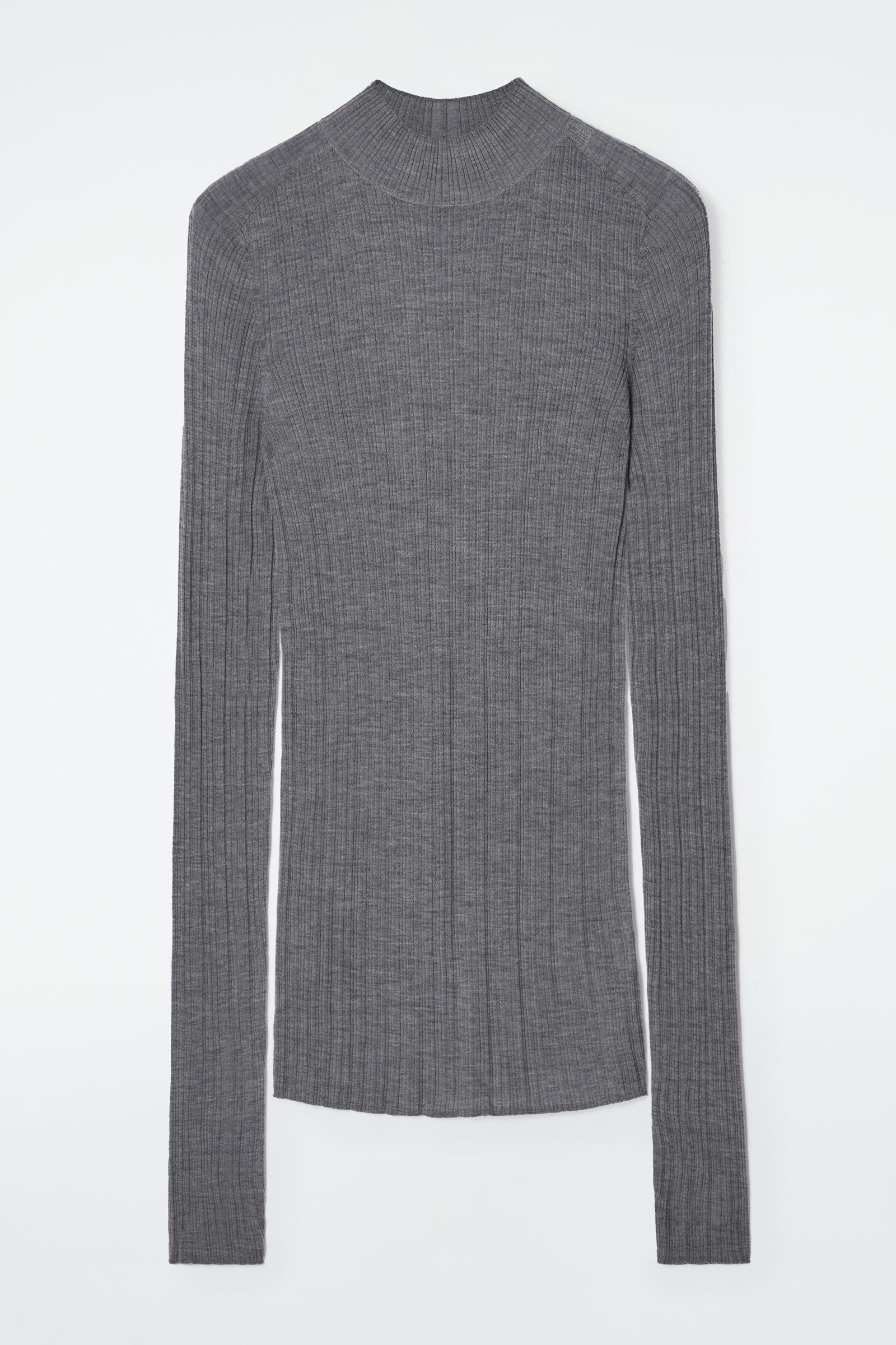 THE RIBBED MERINO WOOL TOP リブ編みメリノウールトップ｜COS コス 