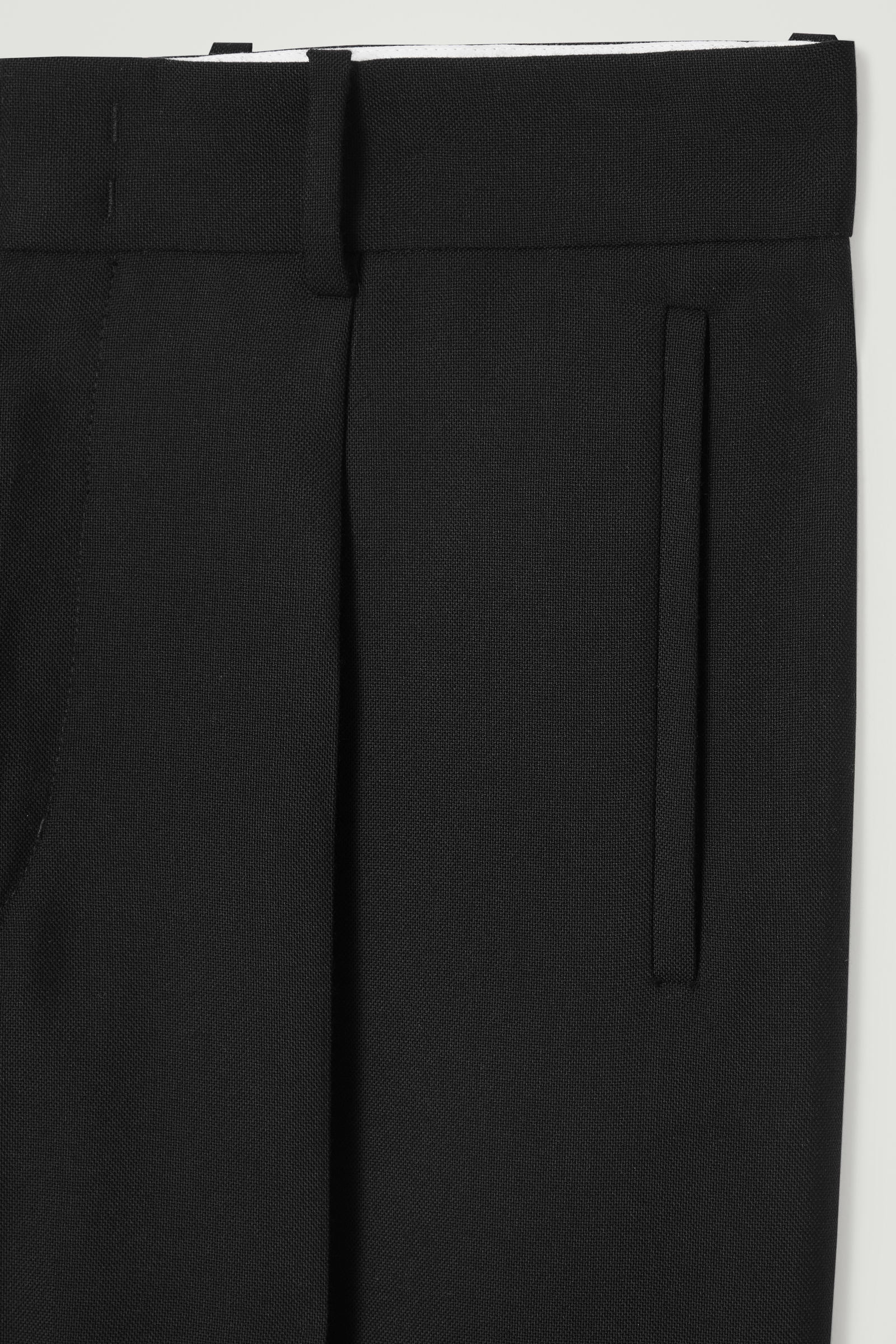 THE WIDE-LEG WOOL TROUSERS ワイドレッグウールパンツ カーボン｜COS