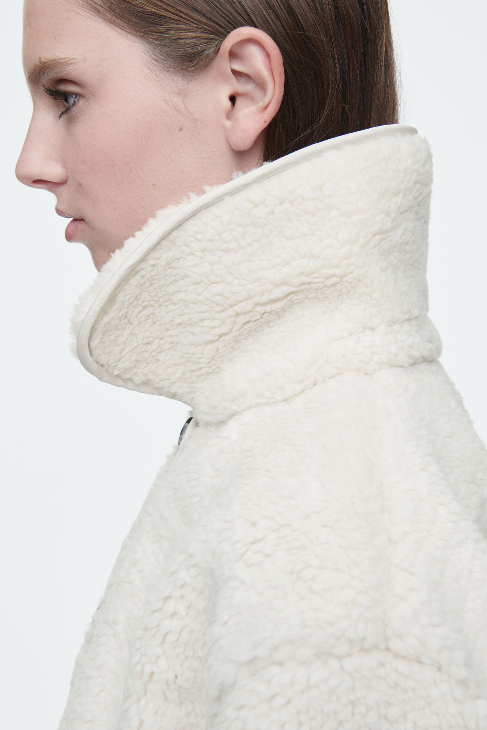 COLLARED FAUX SHEARLING JACKET カラーフェイクシアリングジャケット 