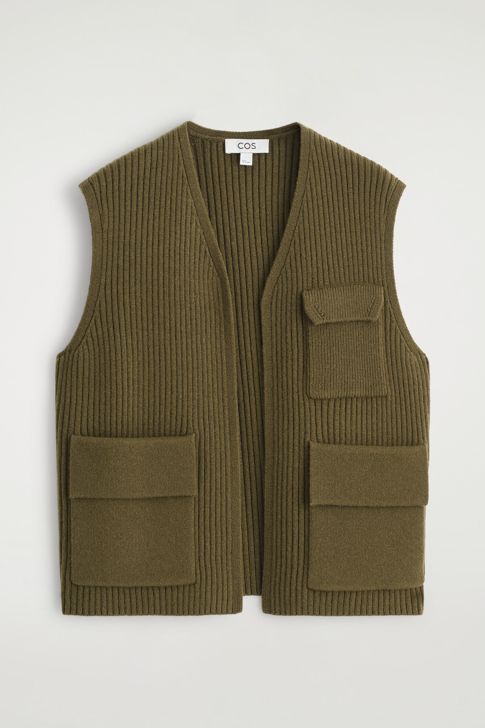RIBBED MERINO WOOL UTILITY VEST リブ編みメリノウールユーティリティ 