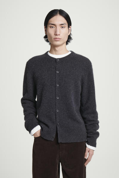 Cos ウールブレンドクルーネックカーディガン BOILED-CASHMERE CREW-NECK CARDIGAN ボイルドカシミヤクルーネック