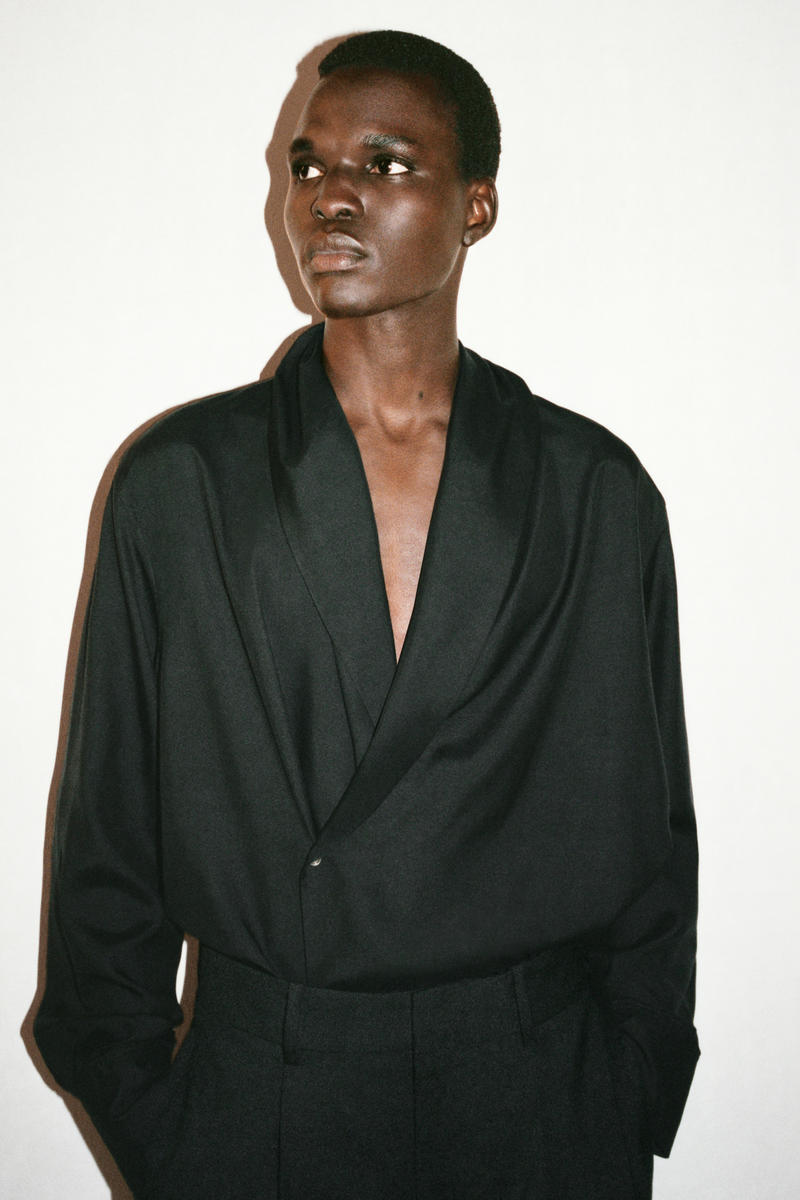 THE SHAWL-COLLAR SILK SHIRT ショールカラーシルクシャツ｜COS