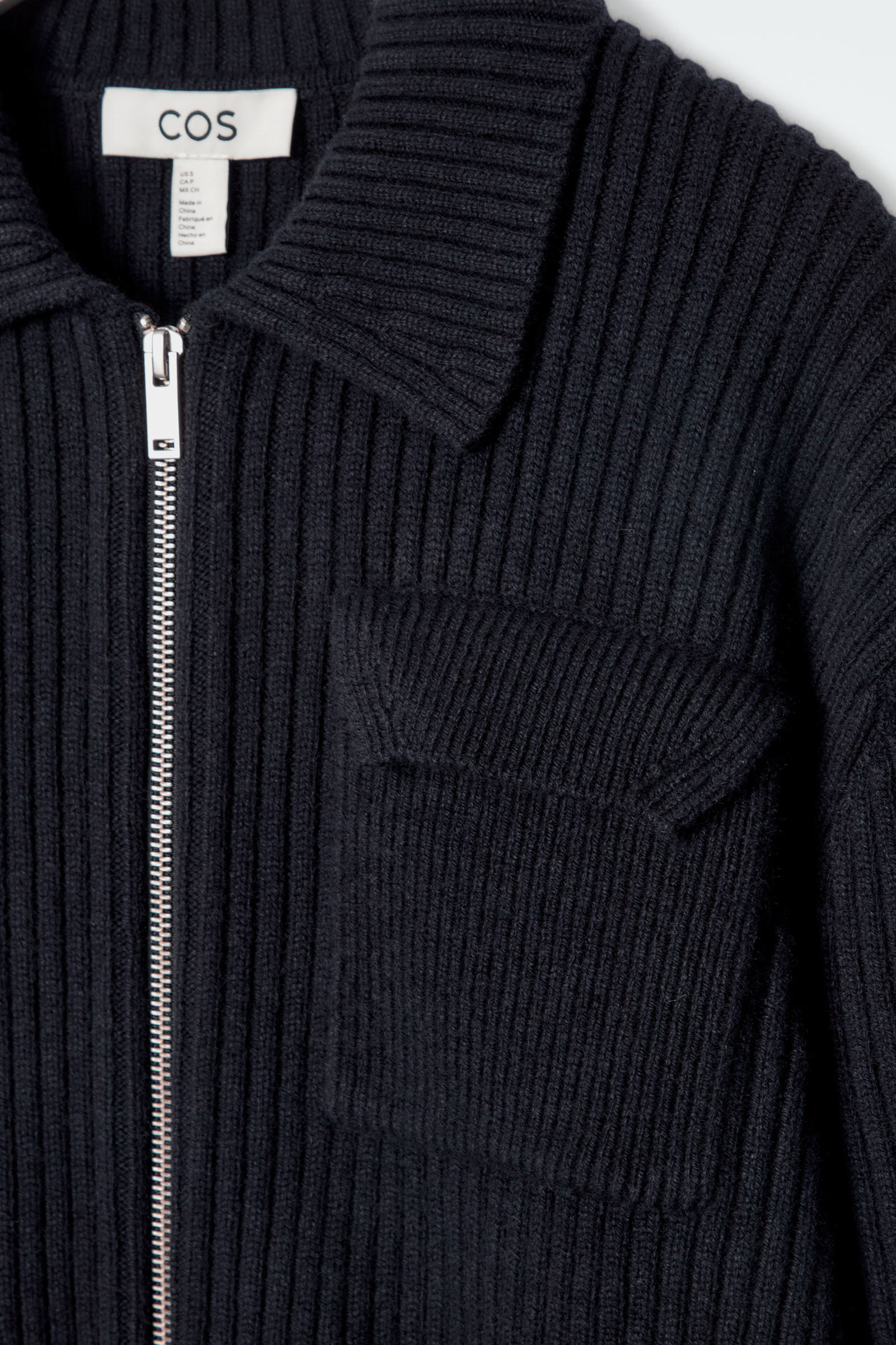 RIBBED MERINO WOOL UTILITY JACKET リブ編みメリノウール