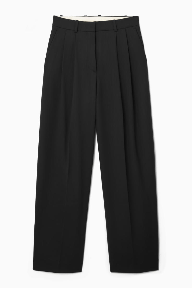 WIDE-LEG TAILORED WOOL TROUSERS ワイドレッグ テーラード 