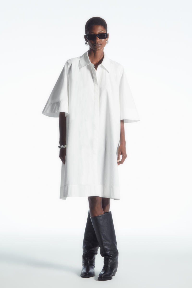 OVERSIZED MINI SHIRT DRESS オーバーサイズミニシャツワンピース 