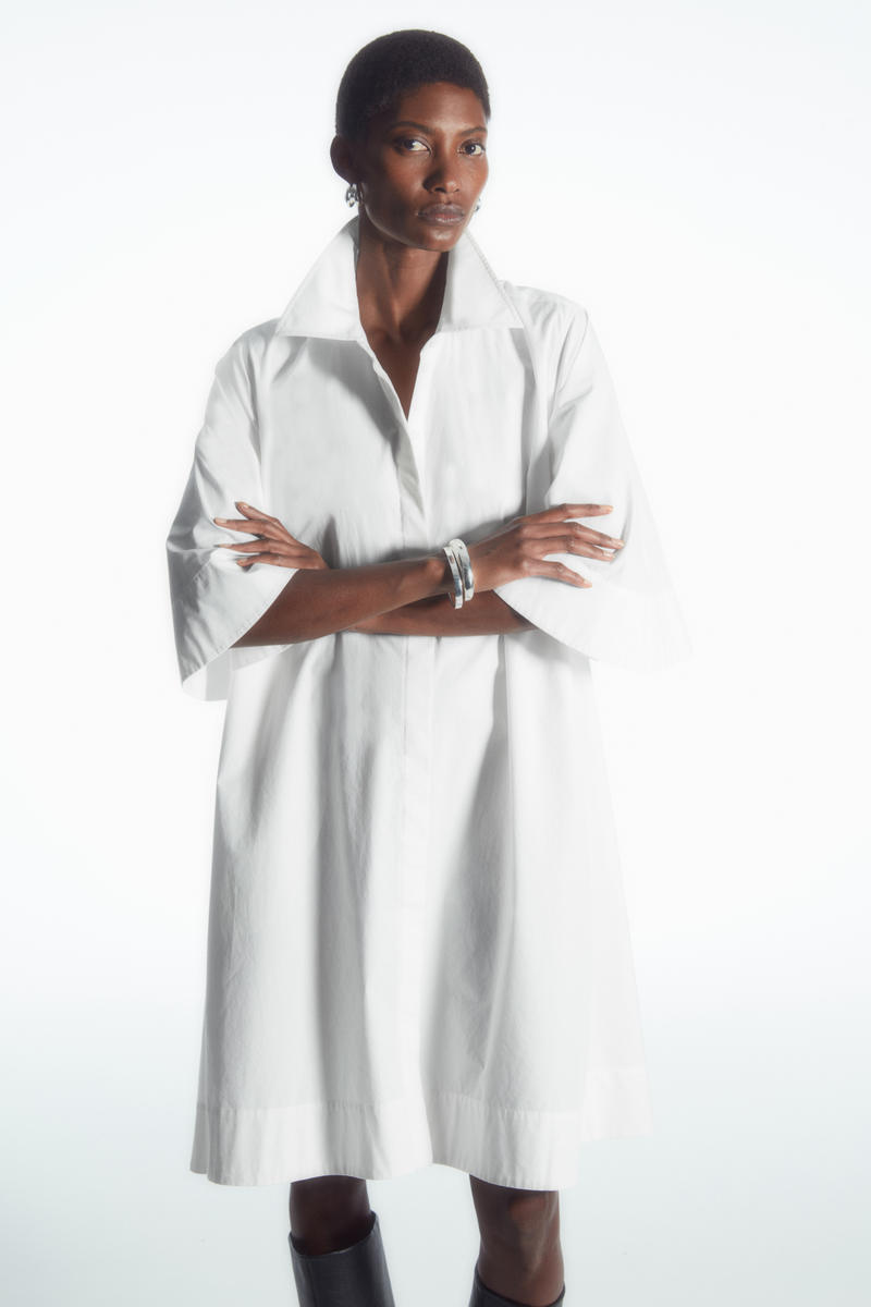 OVERSIZED MINI SHIRT DRESS オーバーサイズミニシャツワンピース 